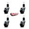 Service Caster 3'' Soft Rubber Wheel Swivel 1-3/4'' Expanding Stem Caster Set, 4PK SCC-EX20S314-SRS-134-4 - alternate 2